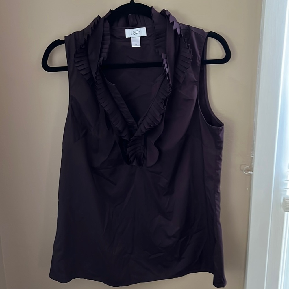 Loft tank size medium pretty eggplant color